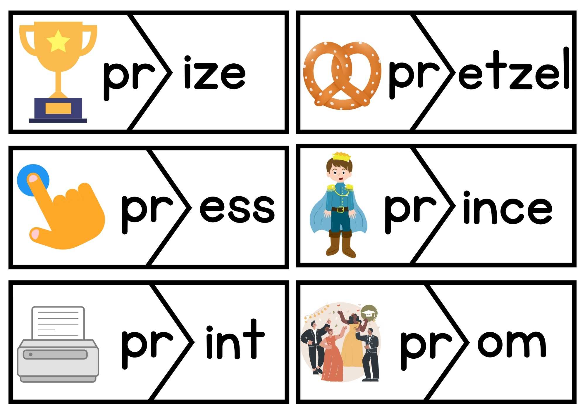 PR Beginning Blends Puzzle Match Phonics Set 1